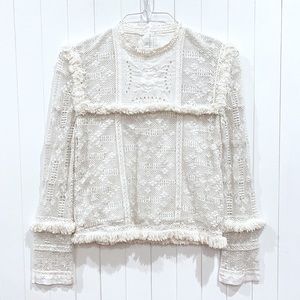 LoveShackFancy 🤍 Eyelet Fringe Top